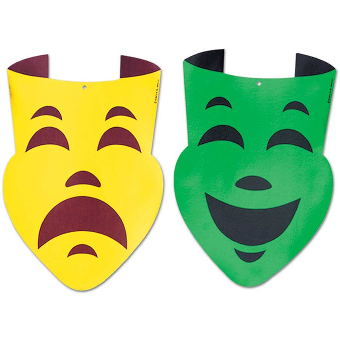 Foil Comedy & Tragedy Face-Cutouts