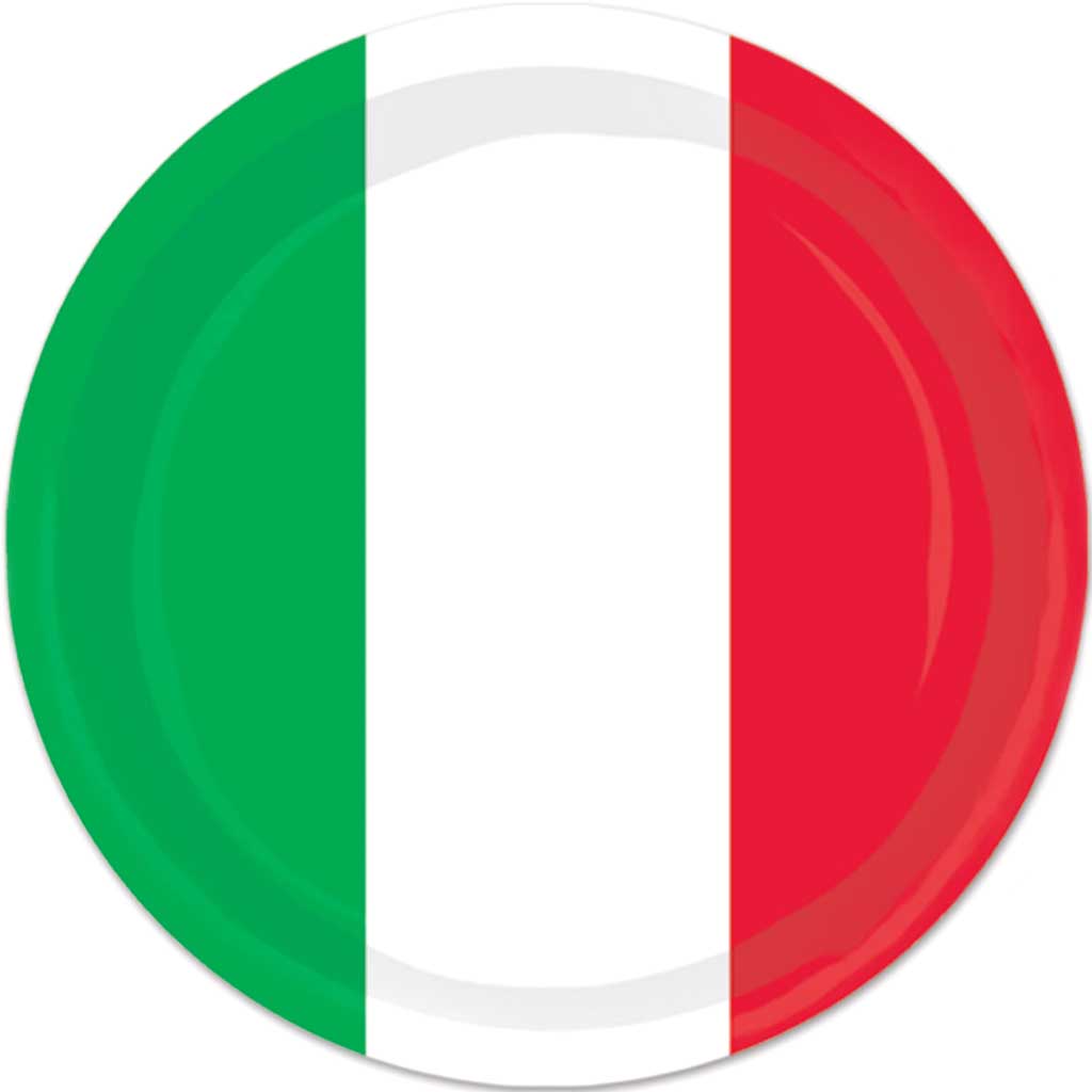 Red, White &amp; Green Lunch Plates, 7in