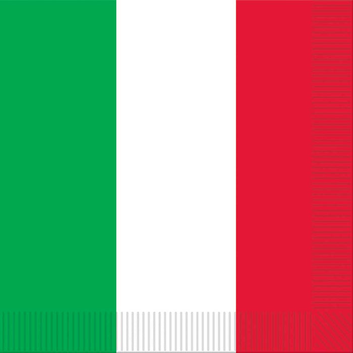 Red, White & Green Luncheon Napkins