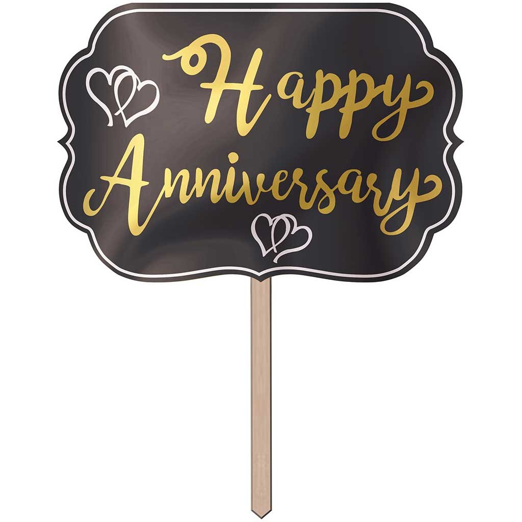 Foil Happy Anniversary Yard Sign