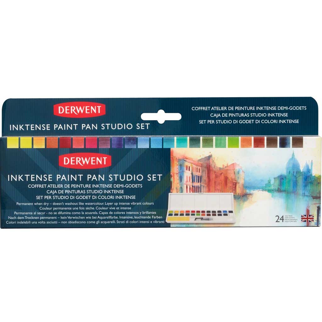 Derwent Inktense Paint Pan Studio Set of 24 Colors