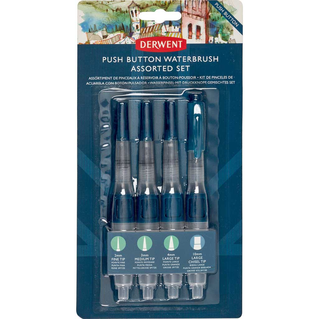 Push Button Waterbrush Set of 4