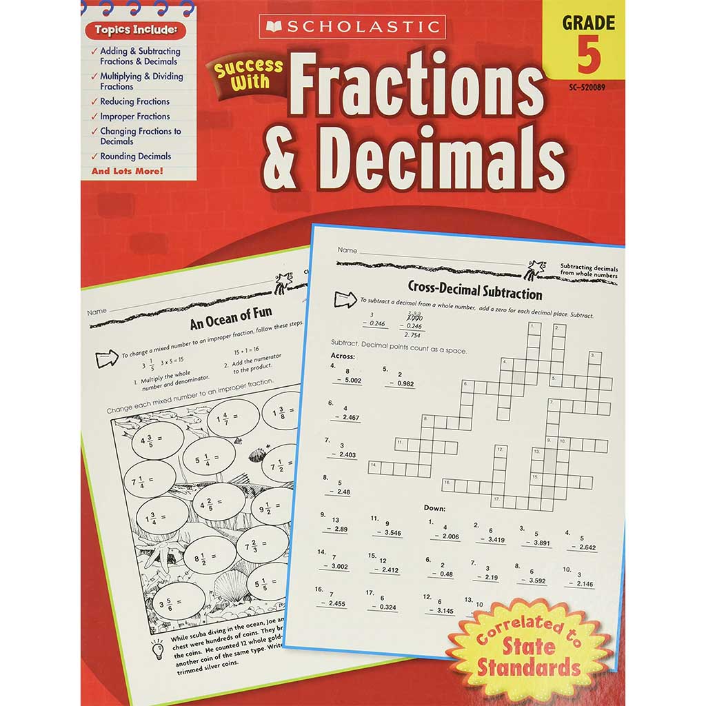 Scholastic Success With Fractions &amp; Decimals Gr 5