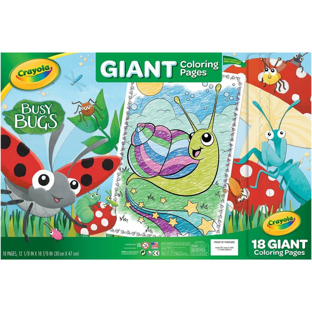 Giant Coloring Pages Busy Bugs