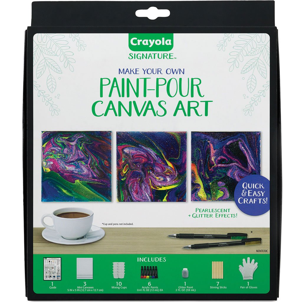 Crayola Paint Pour Canvas Art