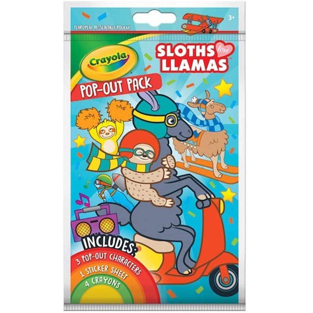 Crayola Sloths &amp; Llamas Popout Pack