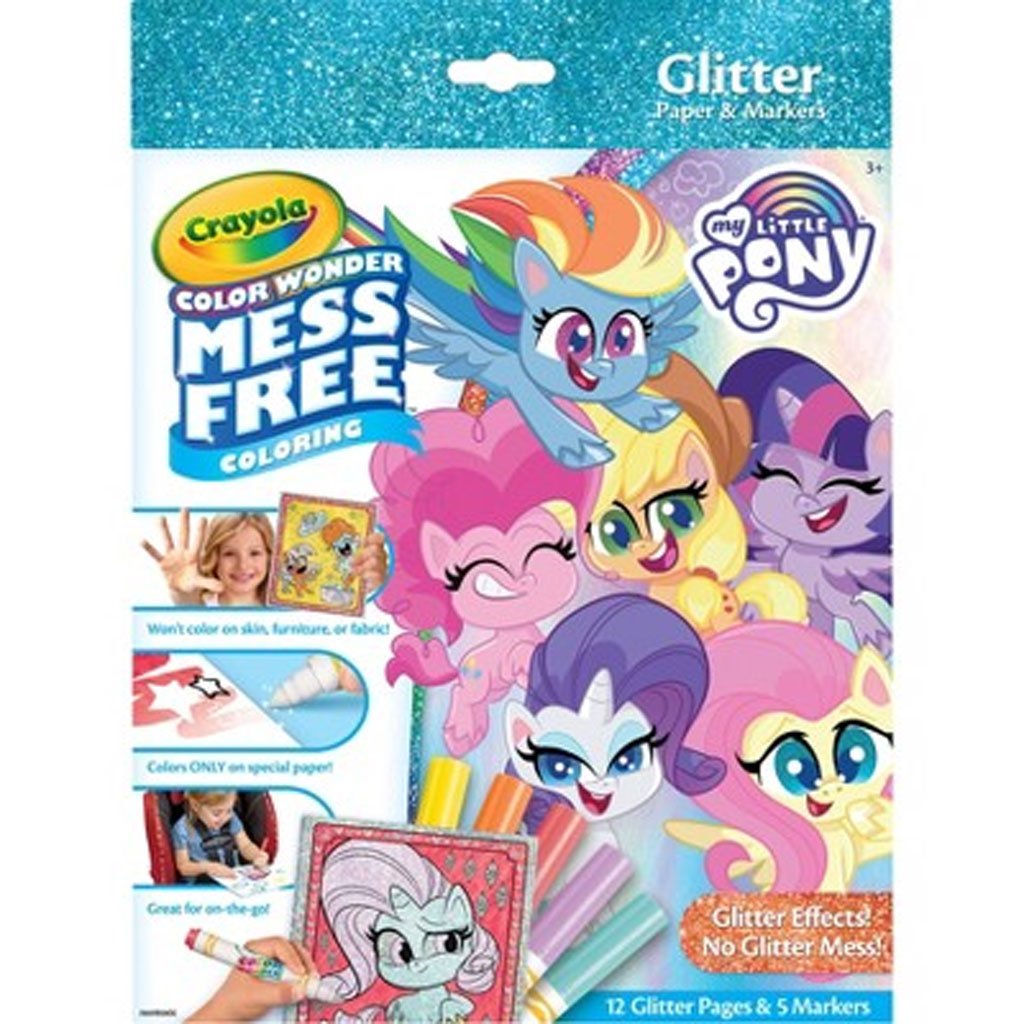 Crayola My Little Pony Color Wonder Glitter Paper with Markers