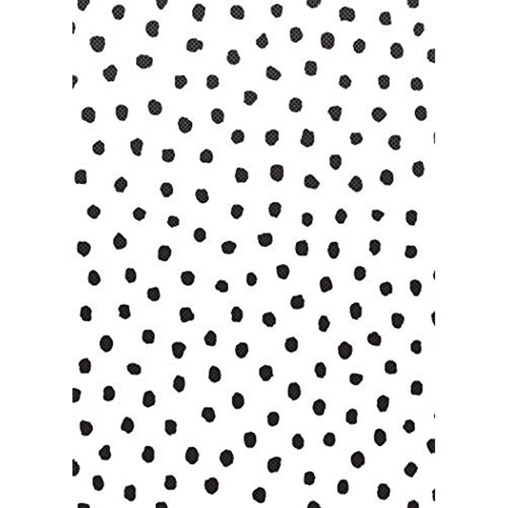 Better Than Paper Bulletin Board Roll, Black Painted Dots on White