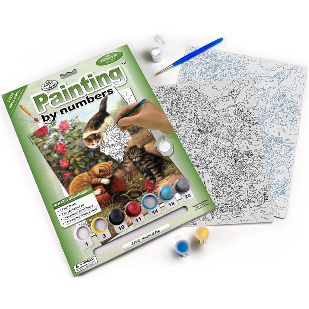 Paint By Numbers Kittens at Play