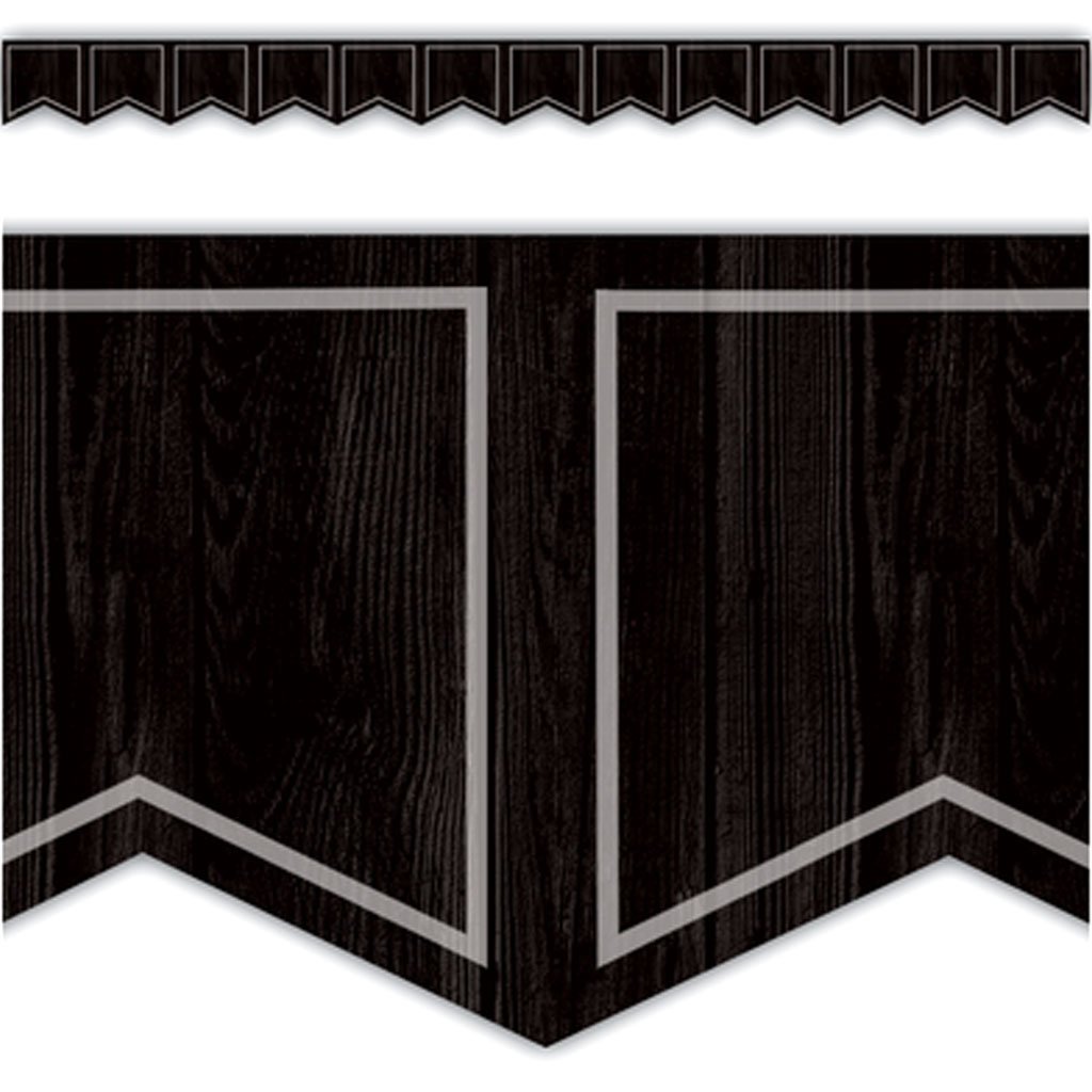 Modern Farmhouse Black Pennants Die-Cut Border Trim