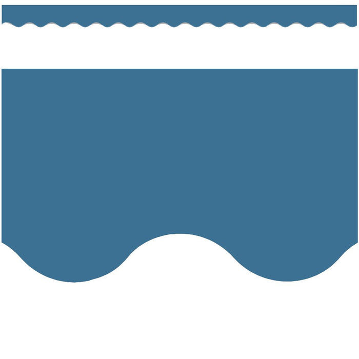 Slate Blue Scalloped Border Trim