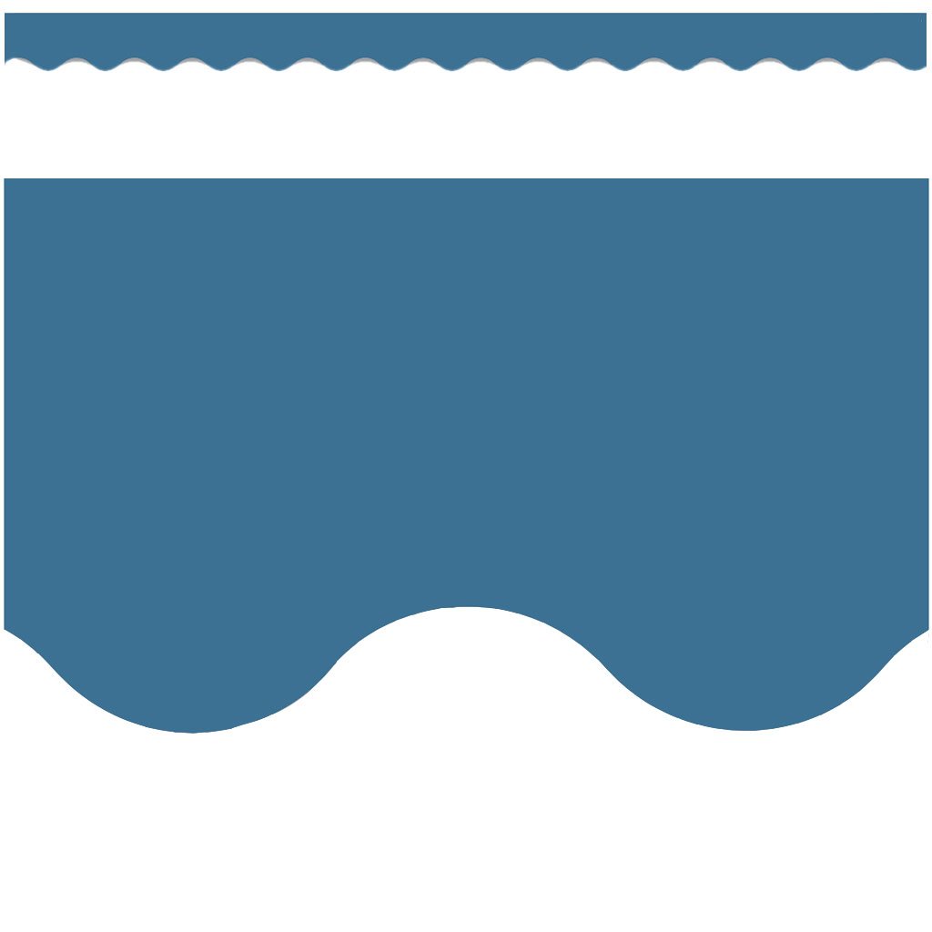 Slate Blue Scalloped Border Trim