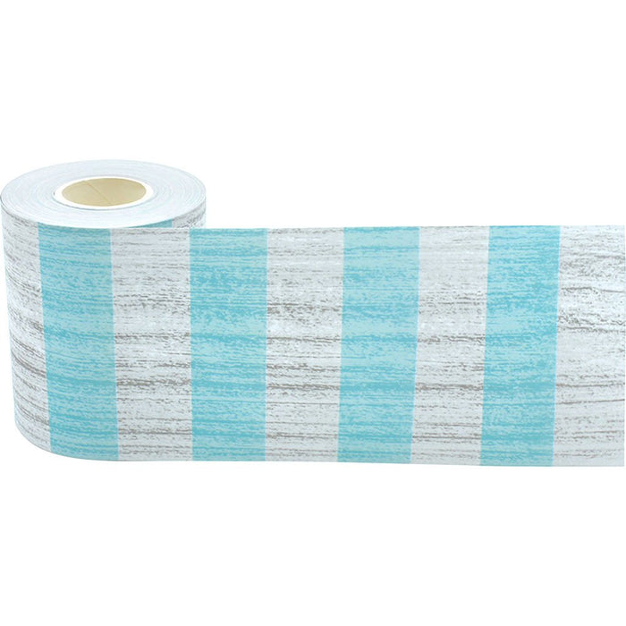 Vintage Blue Stripes Rolled Border Trim