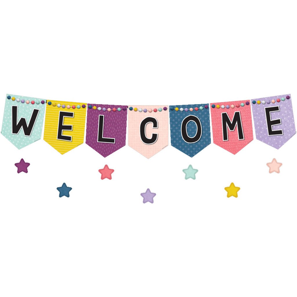 Oh Happy Day Pennants Welcome Bulletin Board