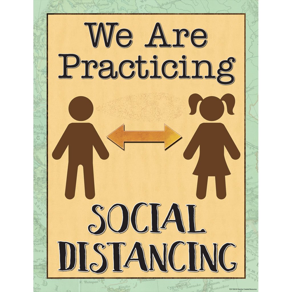 Travel the Map We are Practicing Social Distancing Chart