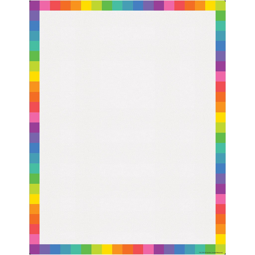 Colorful Blank Write-On/Wipe-Off Chart