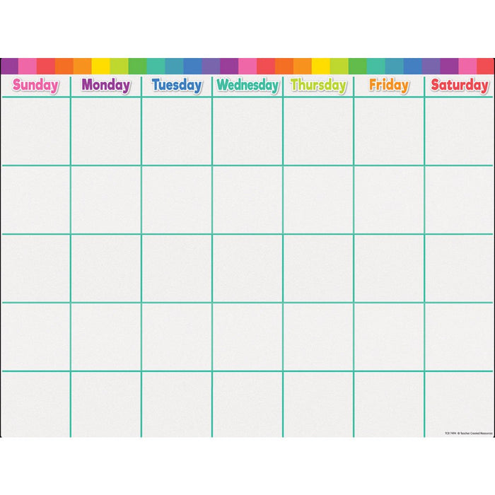 Colorful Calendar Write-On/Wipe-Off Chart