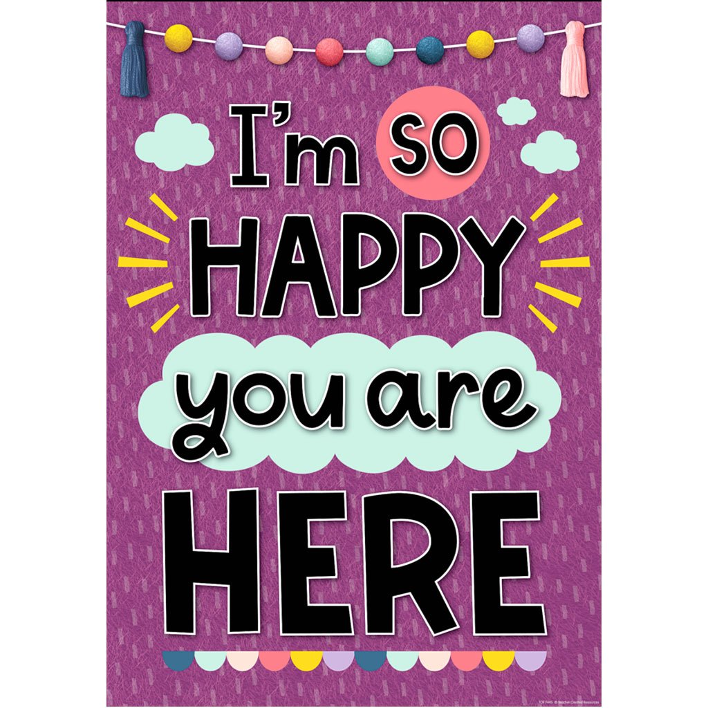 I’m So Happy You Are Here Positive Poster