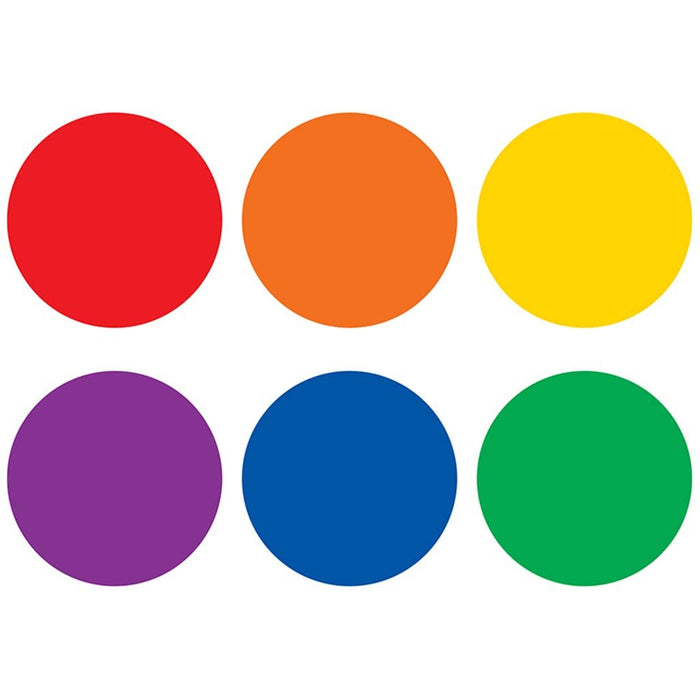 Spot On Dry Erase Desktop Writing Spots Colorful Circles 4in