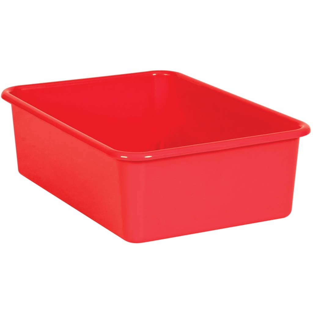 Plastic Storage Bin Large Red
