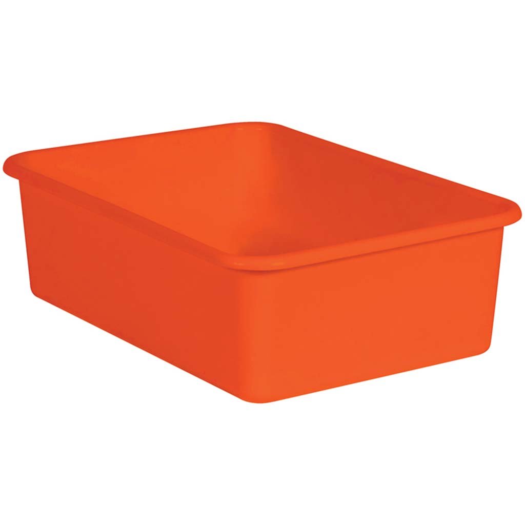 Plastic Storage Bin Large Orange
