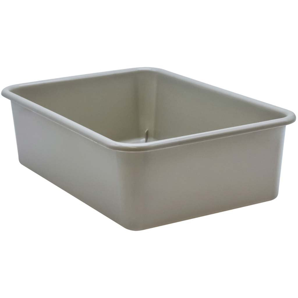 Plastic Storage Bin Large Gray