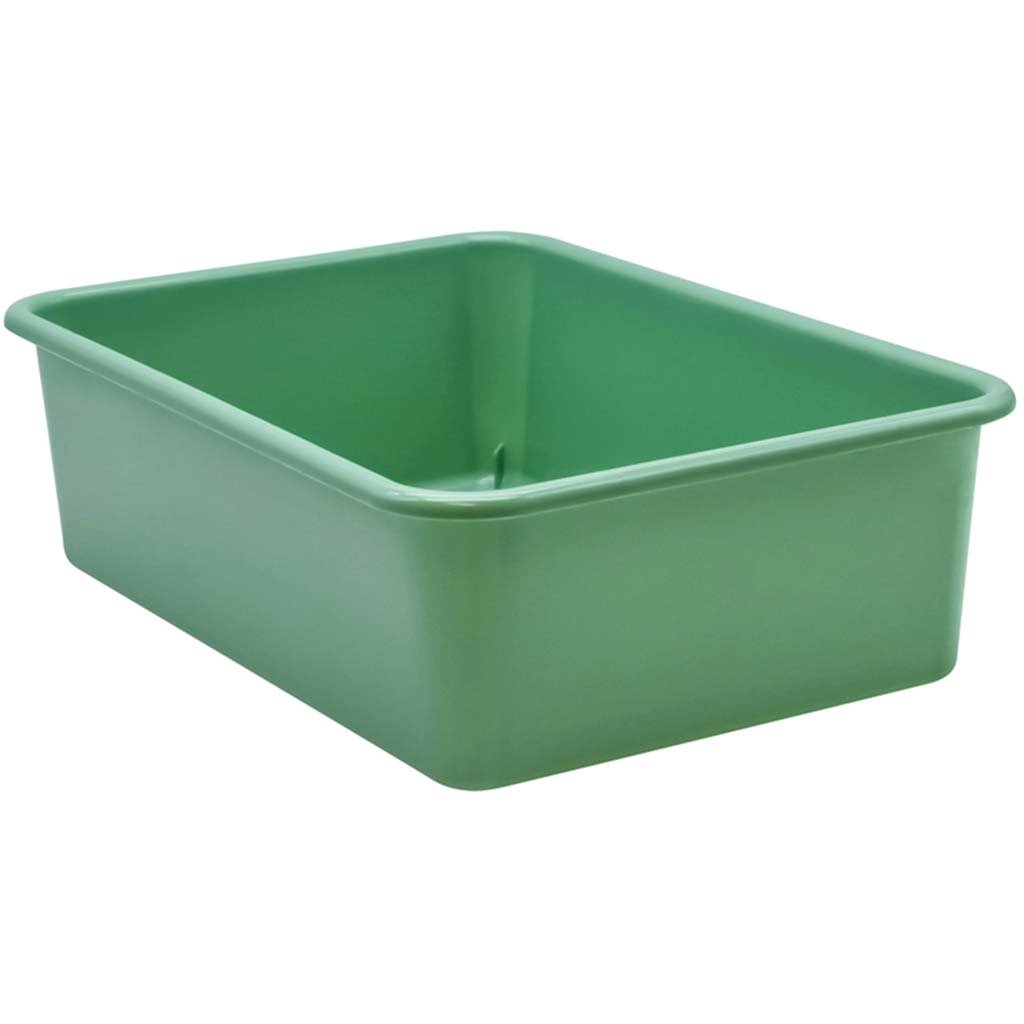 Plastic Storage Bin Large Eucalyptus Green