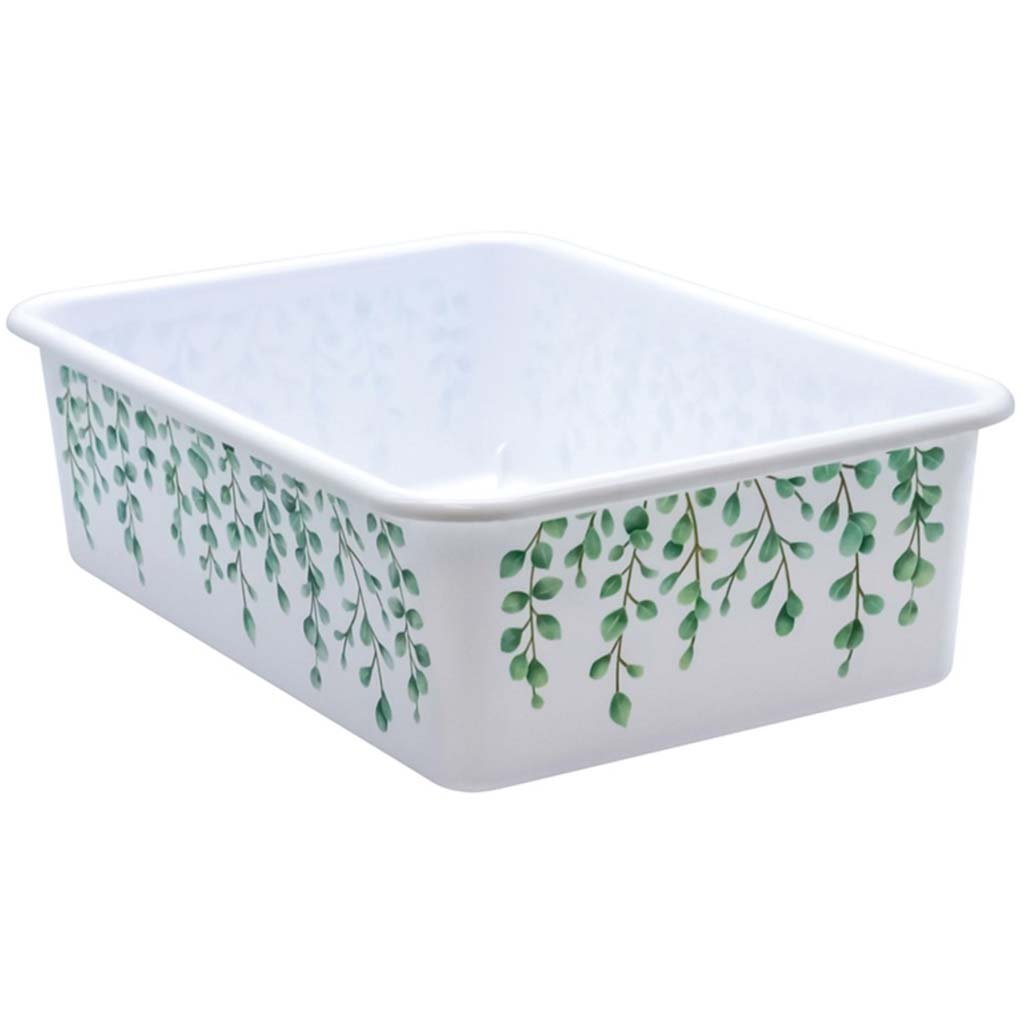 Plastic Storage Bin Large Eucalyptus