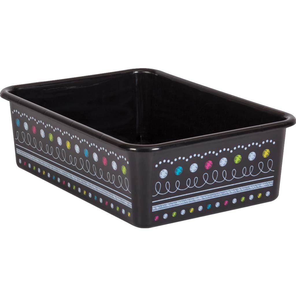 Plastic Storage Bin Large Chalkboard Brights