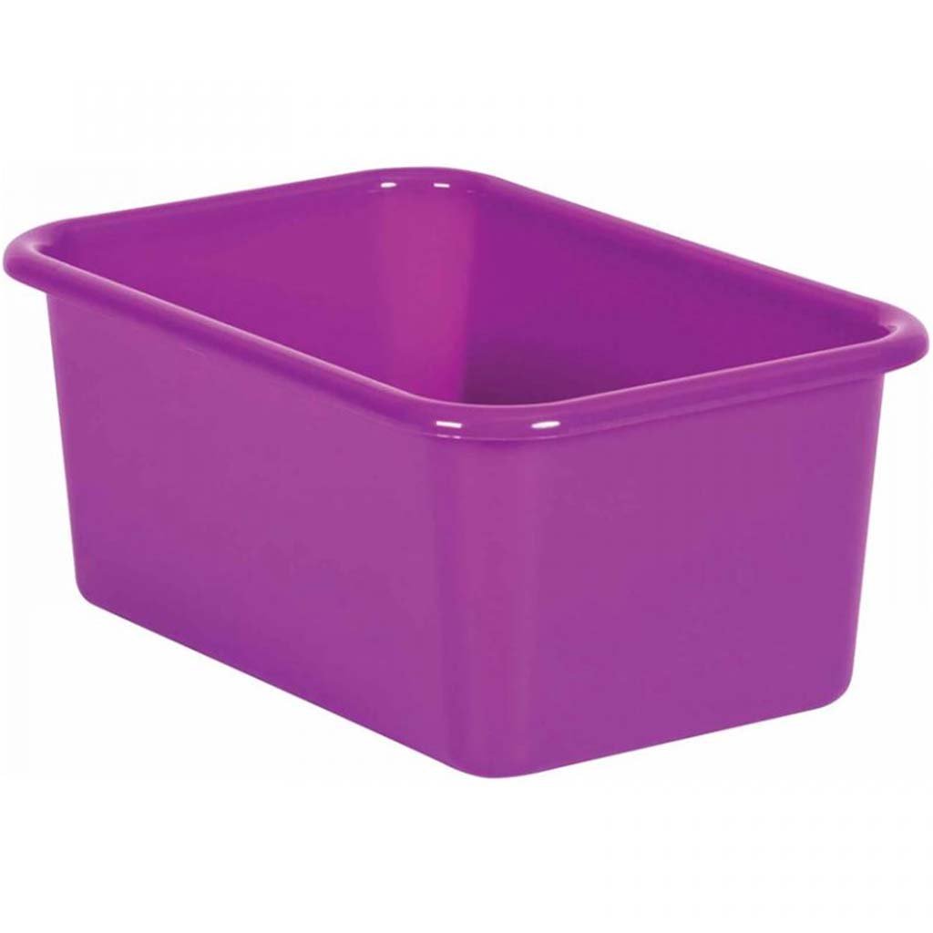 Plastic Storage Bin Small Purple