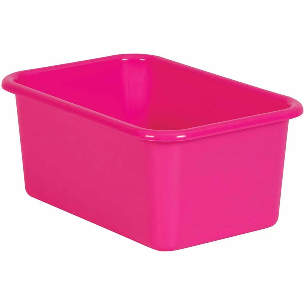 Plastic Storage Bin Small Pink