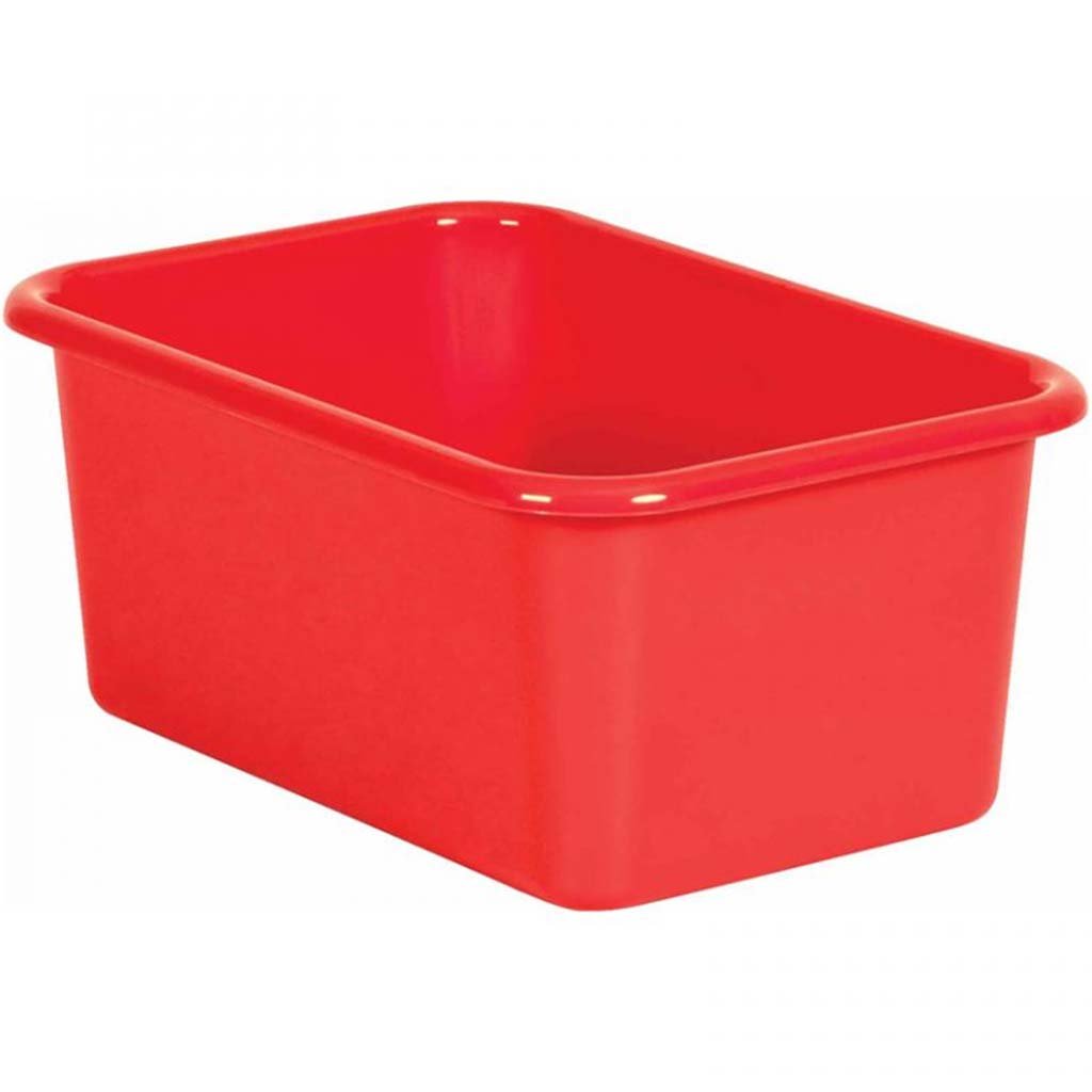 Plastic Storage Bin Small Red
