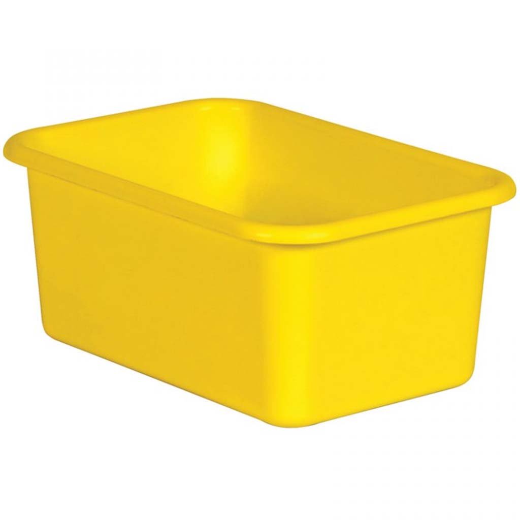 Plastic Storage Bin Small Yellow