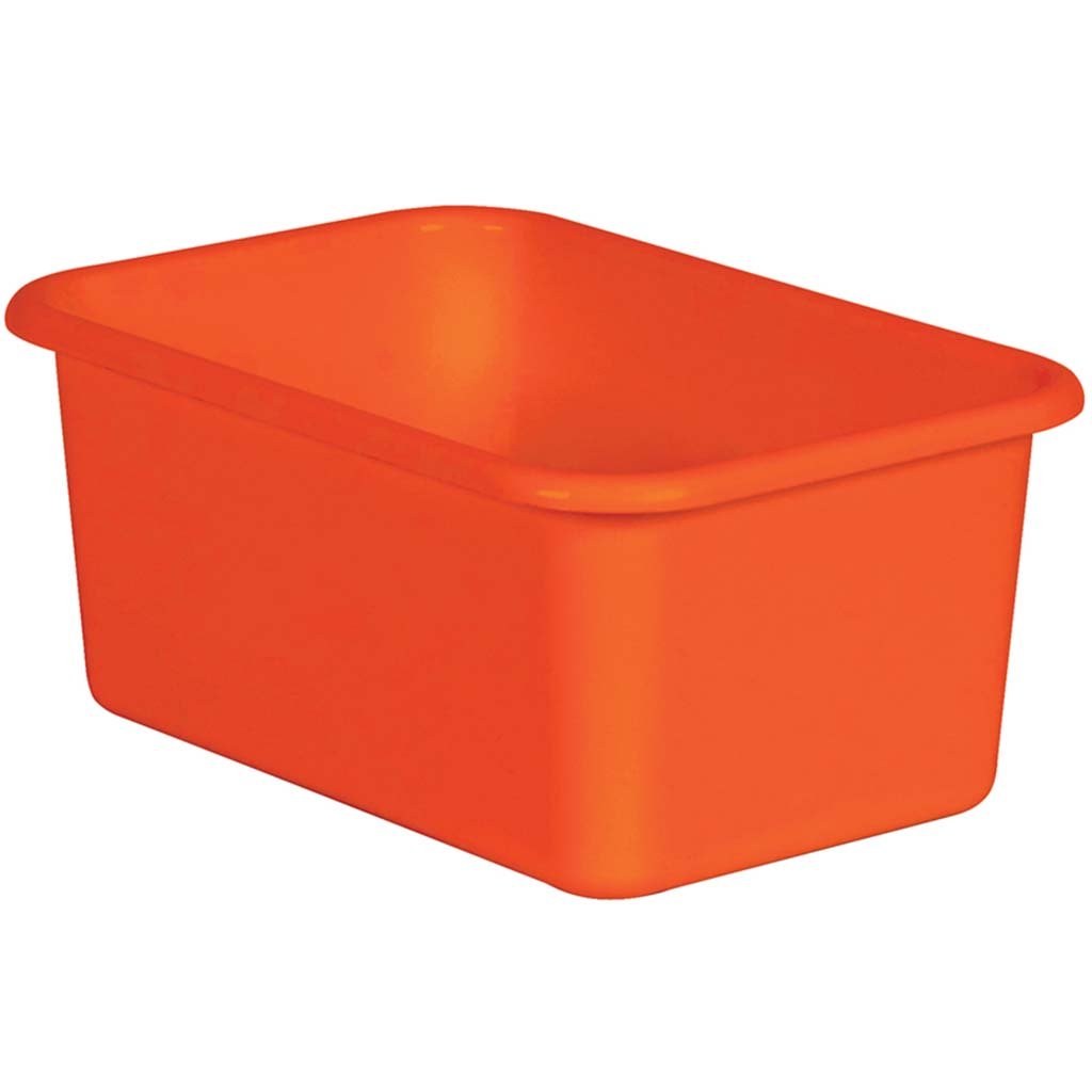 Plastic Storage Bin Small Orange
