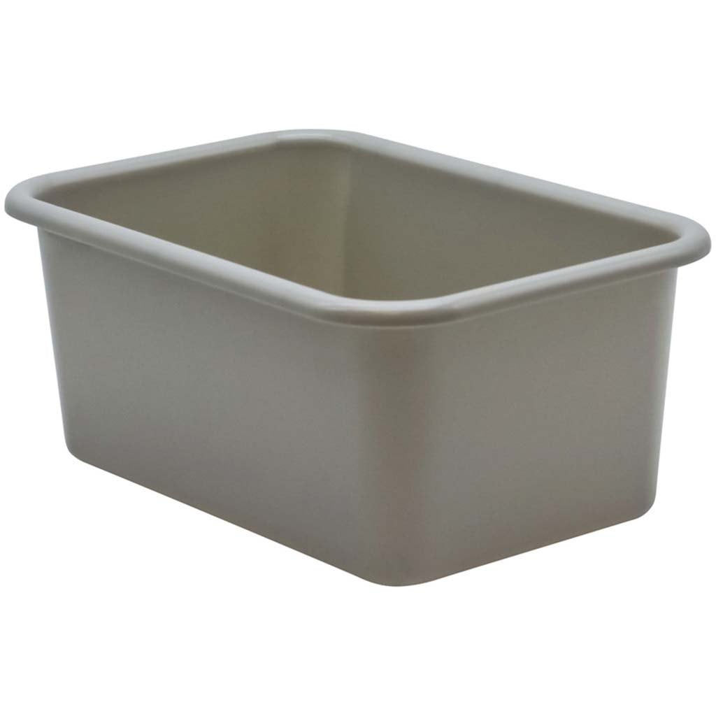 Plastic Storage Bin Small Gray
