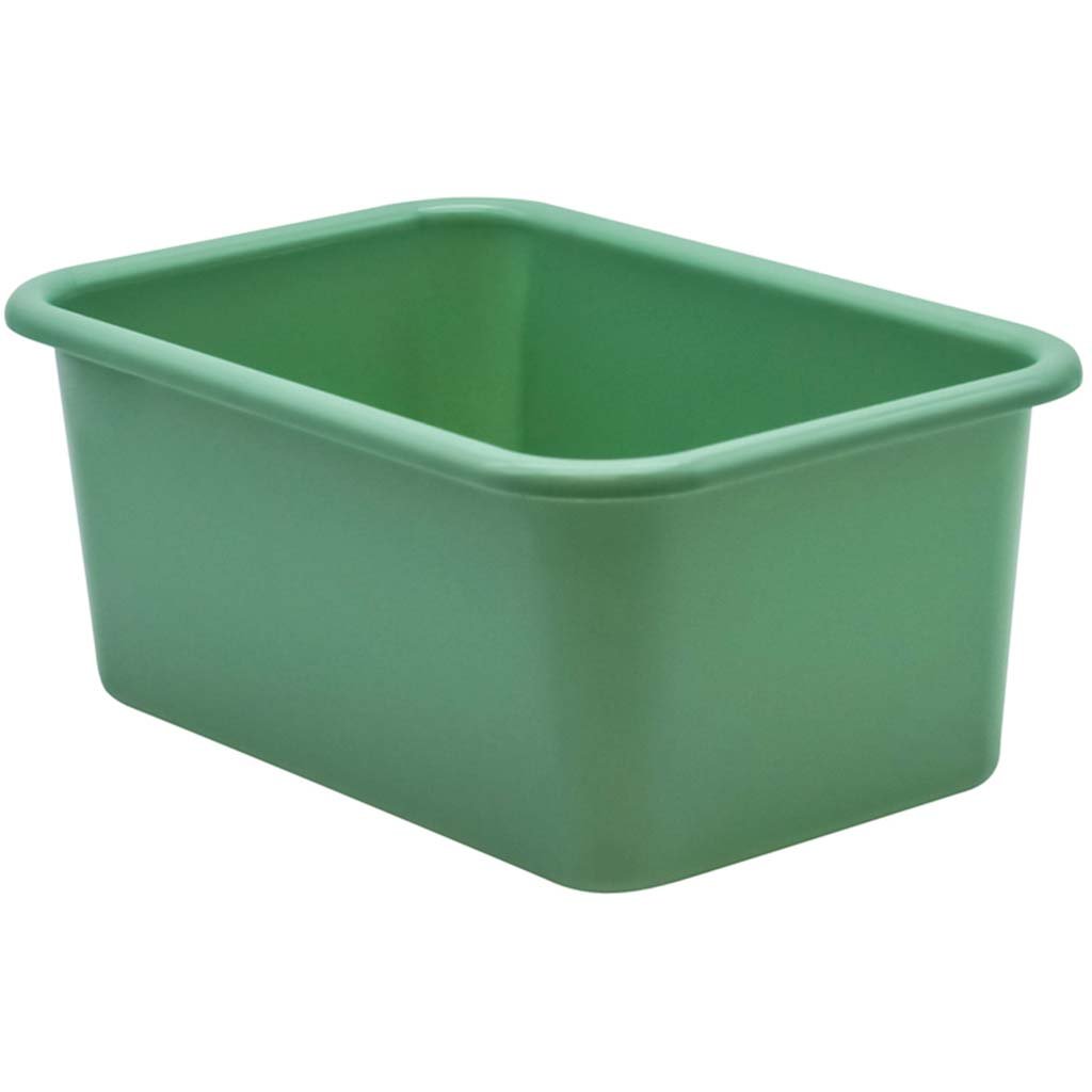 Plastic Storage Bin Small Eucalyptus Green
