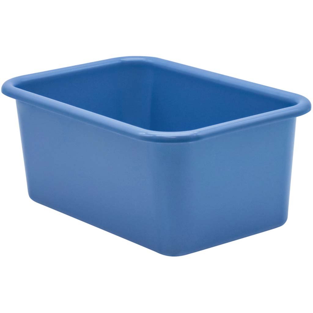 Plastic Storage Bin Small Slate Blue