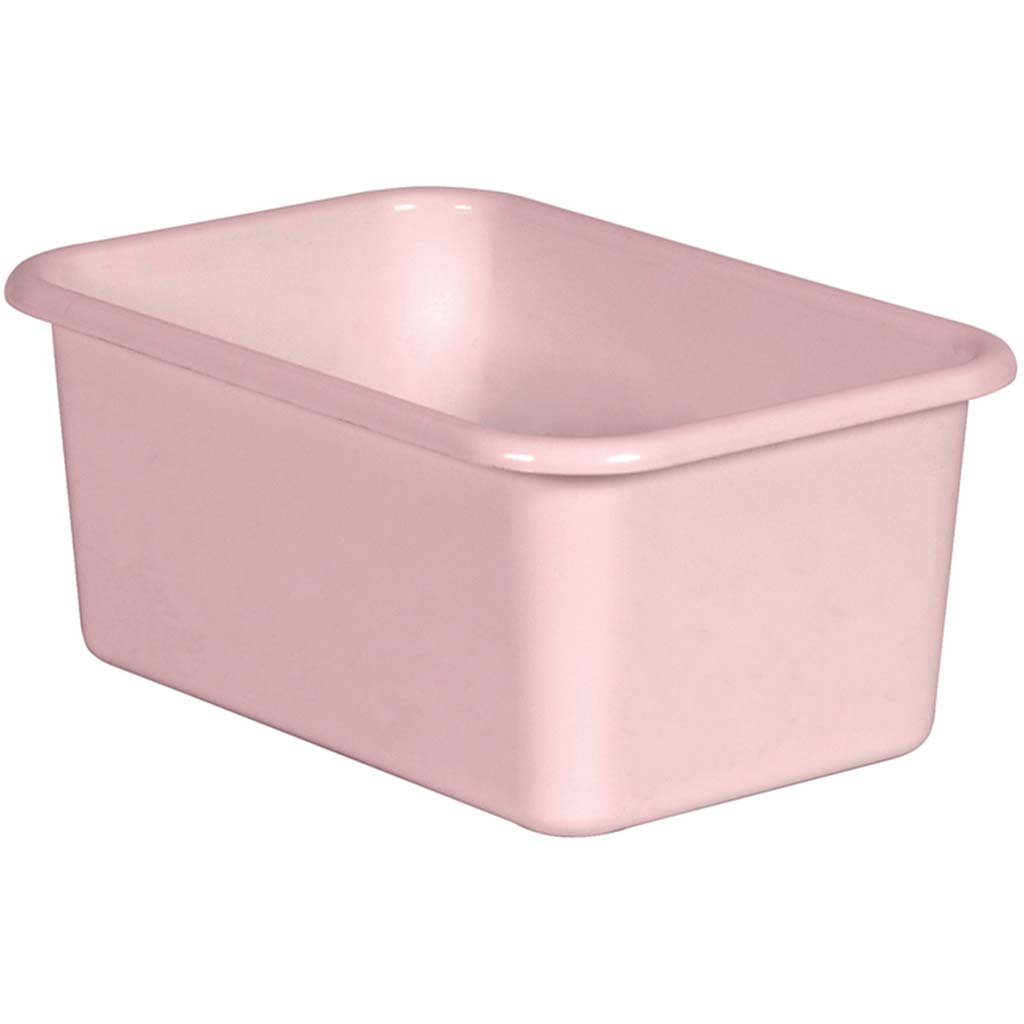 Plastic Storage Bin Small Blush