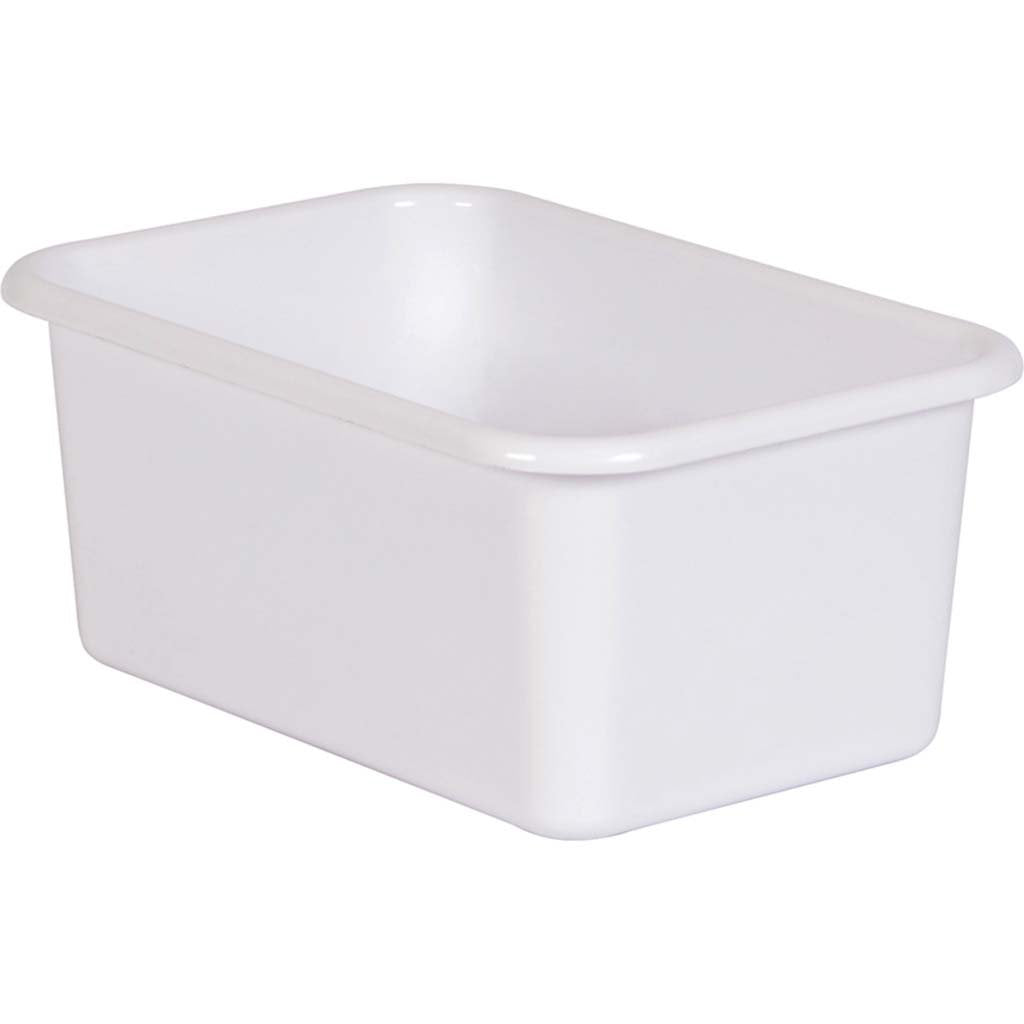 Plastic Storage Bin Small White