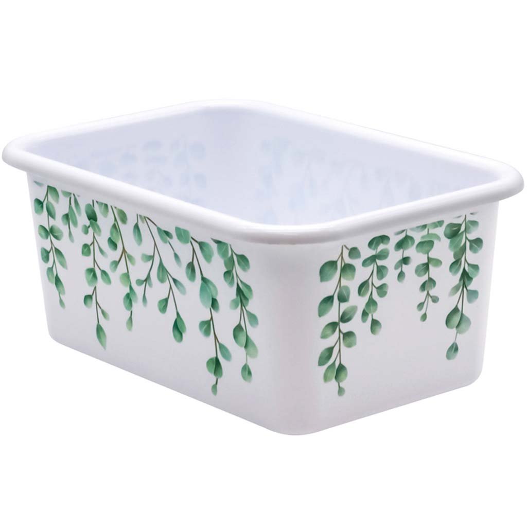 Plastic Storage Bin Small Eucalyptus