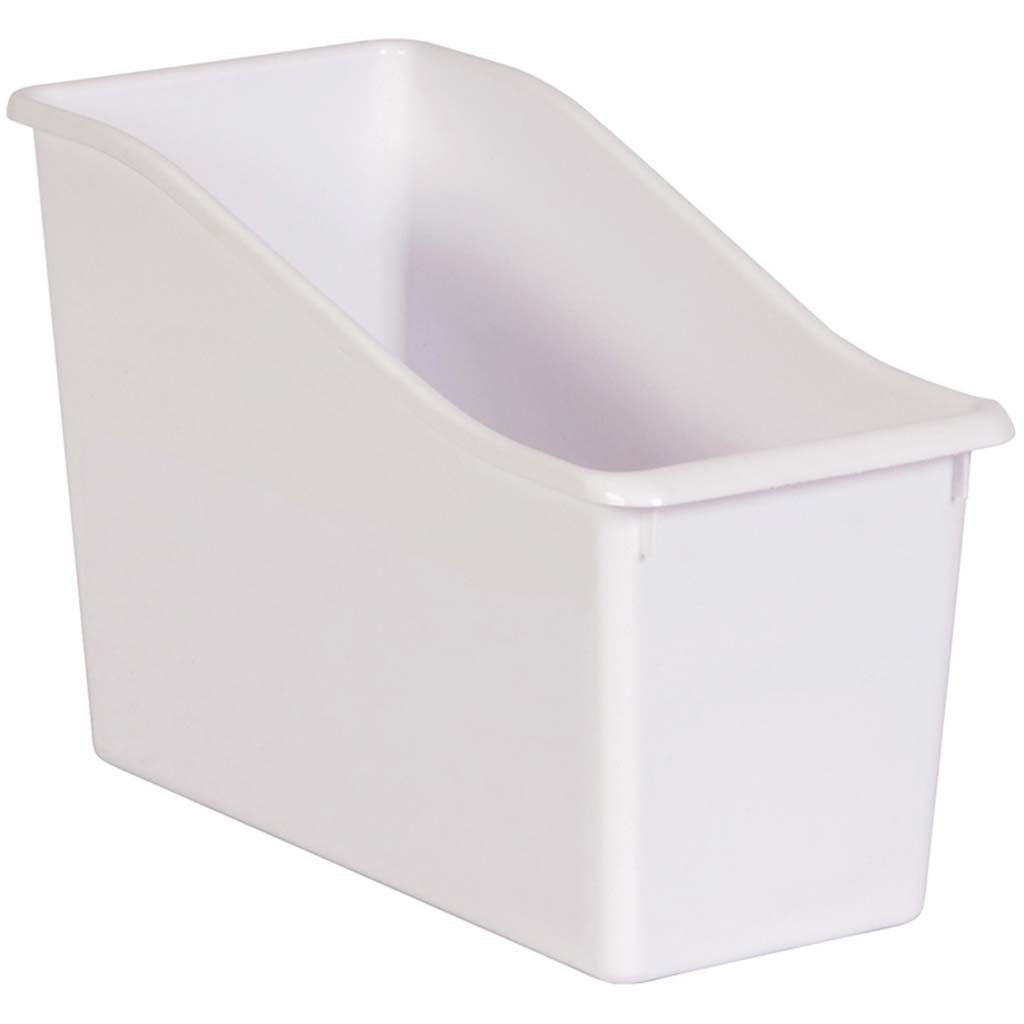 Plastic Book Bin White