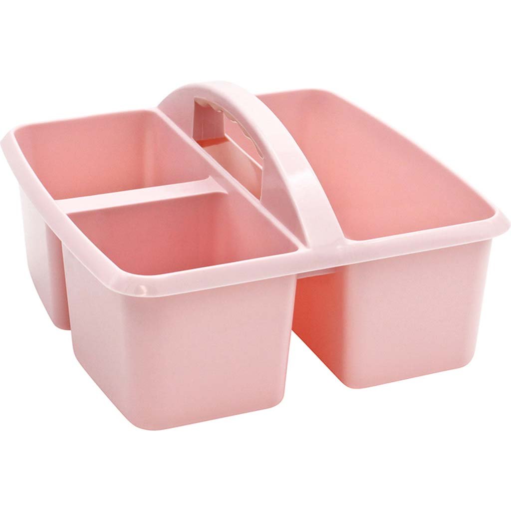 Plastic Storage Caddy Light Pink