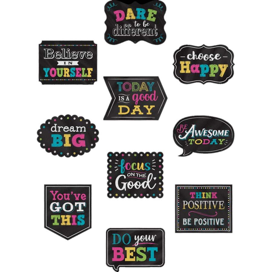 Chalkboard Brights Positive Sayings Accents