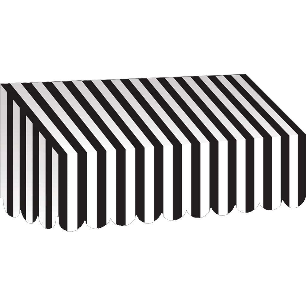 Black &amp; White Stripes Awning