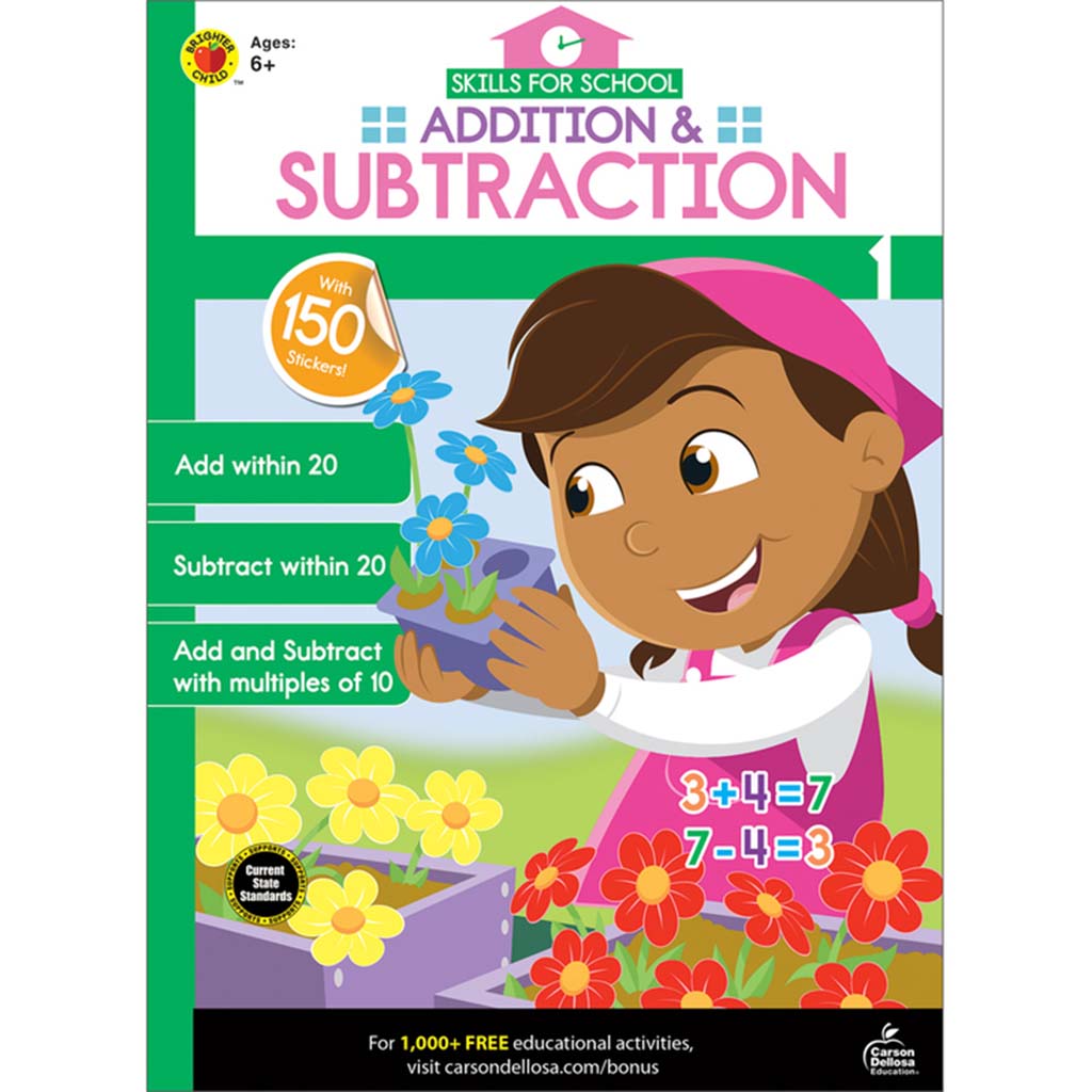 Skills for School Addition &amp; Subtraction, Grade 1