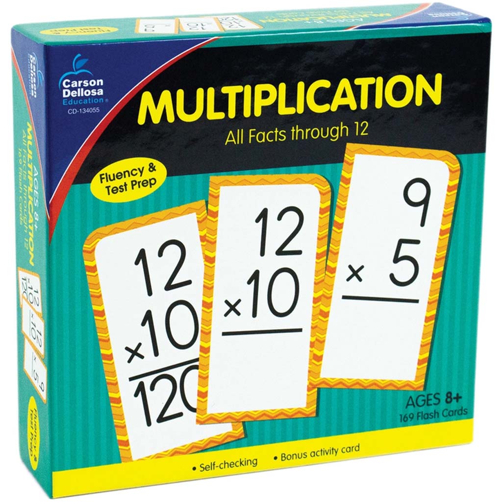 Multiplication All Facts through 12 Flash Cards Grade 2-5