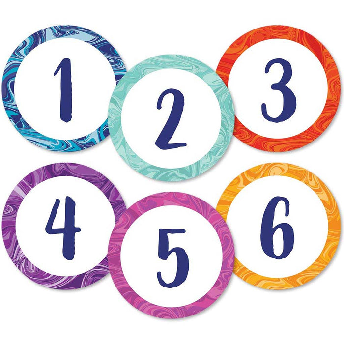 Marble Swirl Numbers Magnetic Cut-Outs