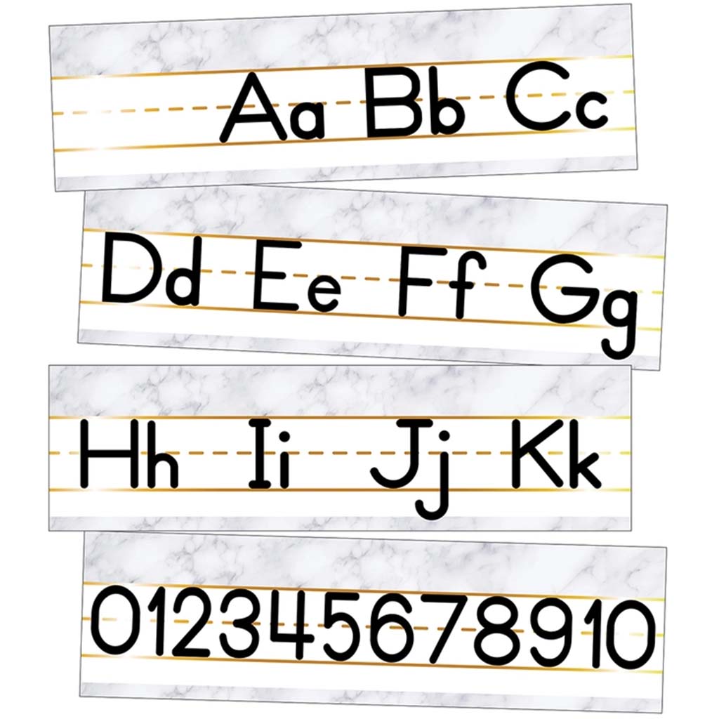 Simply Boho Alphabet Line: Manuscript Mini Bulletin Board Set Grade PK-5