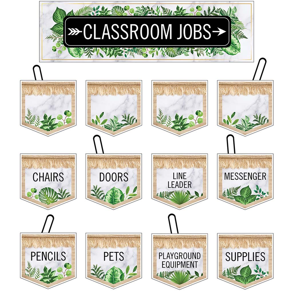 Simply Boho Classroom Jobs Mini Bulletin Board Set