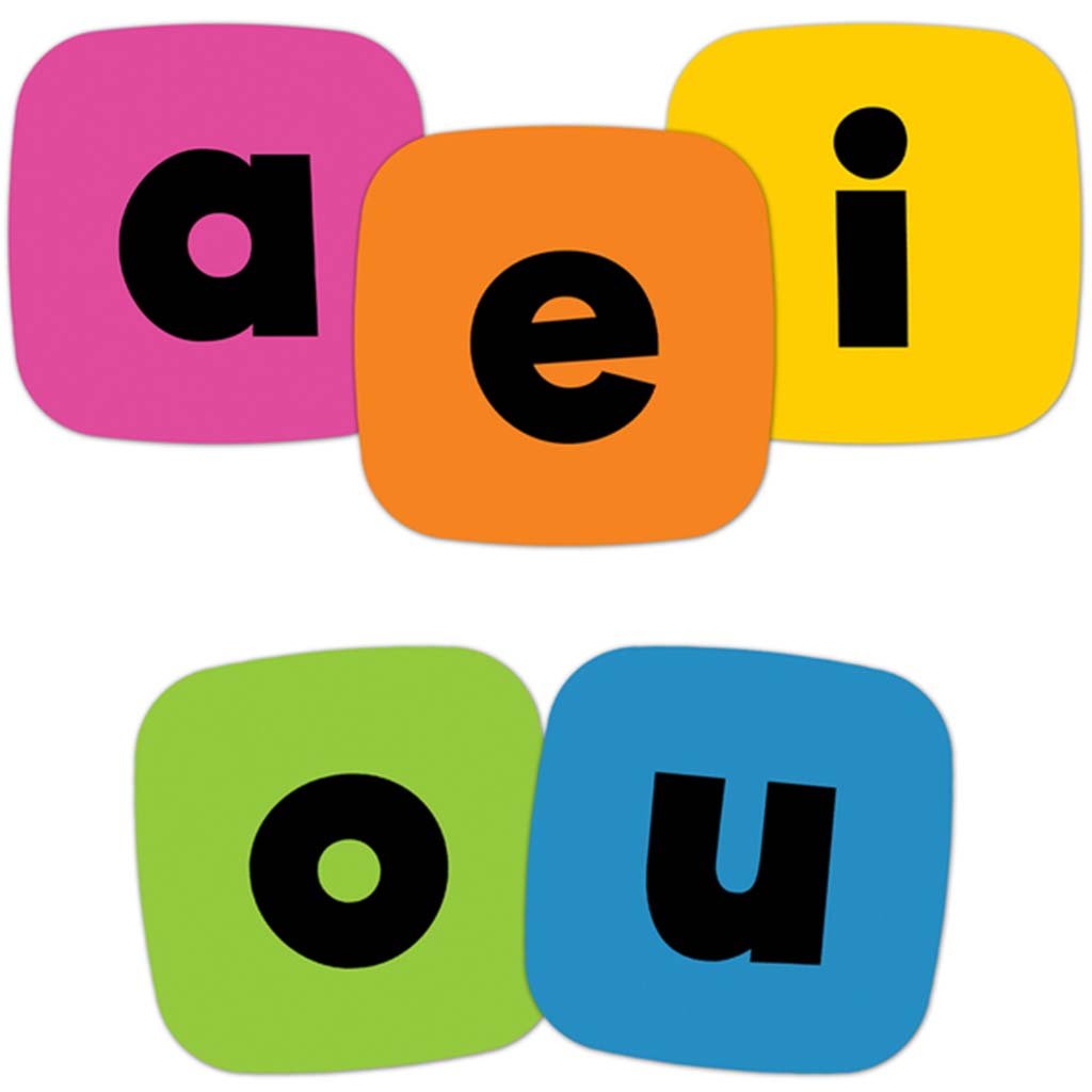 Edu-Clings Silicone Set: Vowels Manipulative Grade K-1